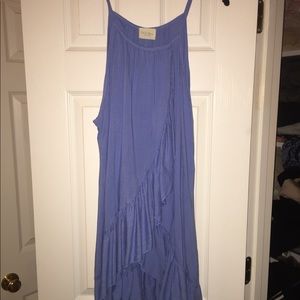 Blue halter style flowy top